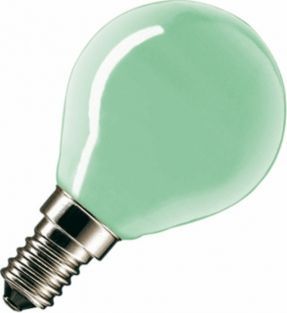 Gloeilamp kogellamp groen 25W E14